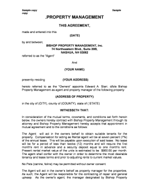Property Management Agreement