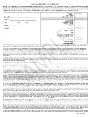 2014 vacation rental agreement - Joe Lamb, Jr. & Associates