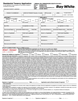 Residential Tenancy Application Form