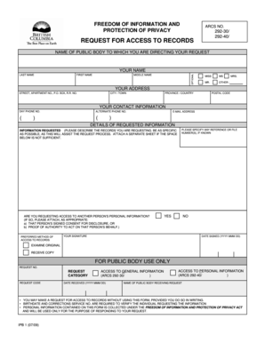 Freedom of Information Request Form