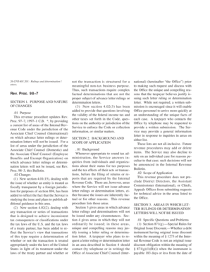 IRS Revenue Procedure 98-7