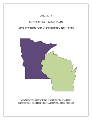 Minnesota-Wisconsin Tuition Reciprocity Application