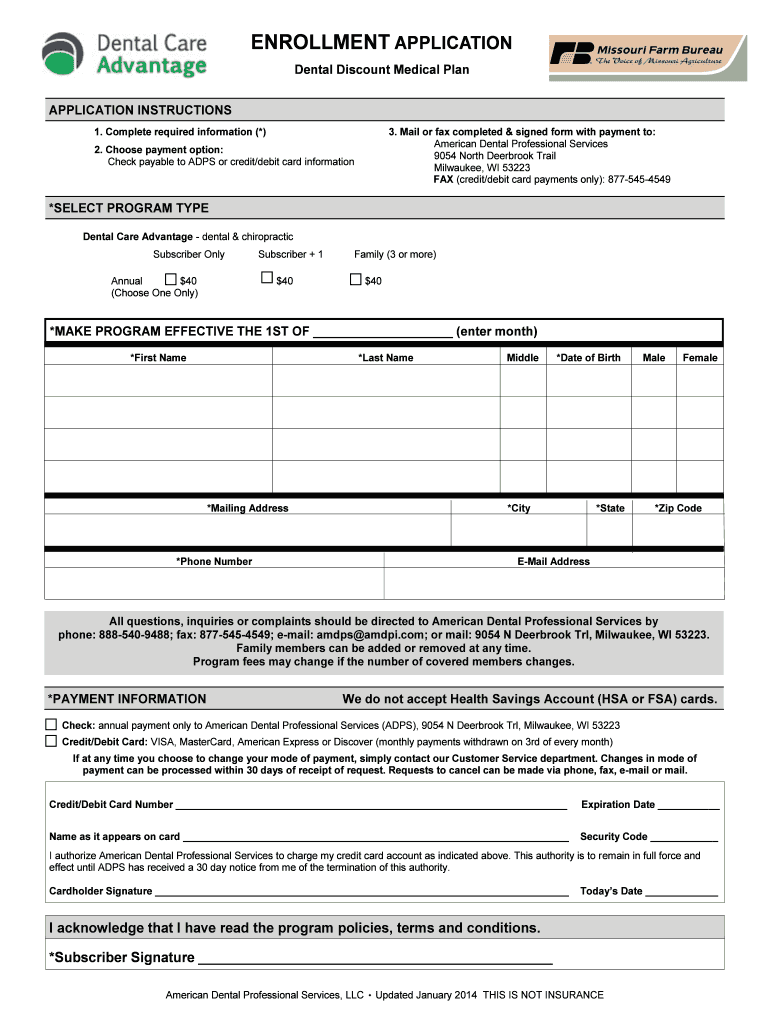 Fillable Online Dental Discount Medical Plan Fax Email Print pdfFiller
