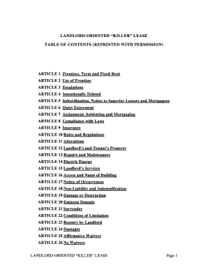 Assignment 5 Killer Lease Form.doc