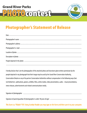 Photographer Consent Form