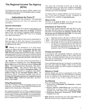 Ohio Municipal Income Tax Form 37