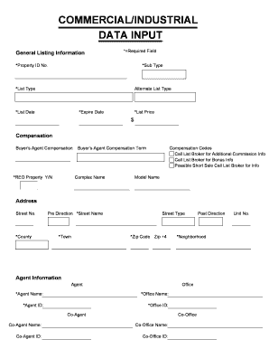Commercial Property Listing Form
