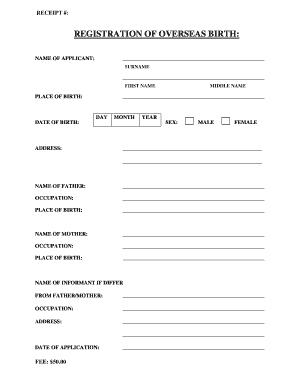 Registration of Overseas Birth