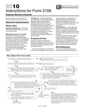 IRS Form 2106 Instructions