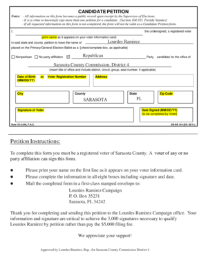 Candidate Petition Form