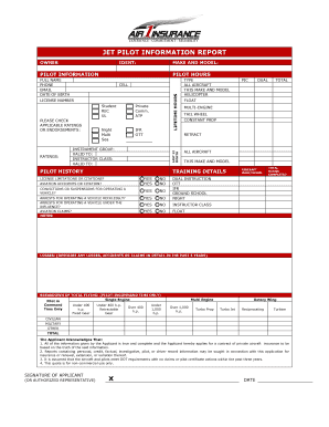 Jet Pilot Information Report
