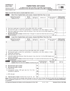 Schedule D Form 1041
