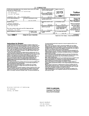 Form 1098-T Tuition Statement
