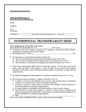 California Intersposal Transfer Grant Deed
