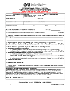 Cimzia Prior Review Certification Form