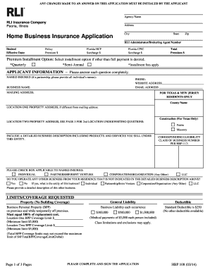 Home Business Insurance Application