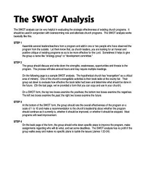 Swot analysis for church - The SWOT Analysis - Amazon S3