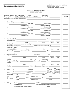 Rental Application Form