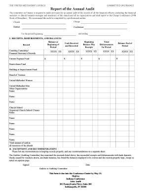 United Methodist Church Annual Audit Report