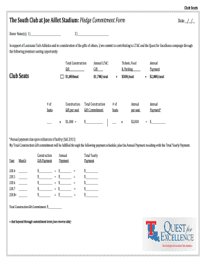 Club Seat Pledge Form - CBSSports.com