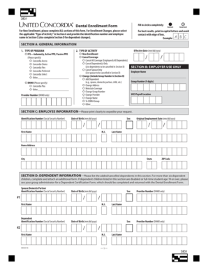Dental Enrollment Form