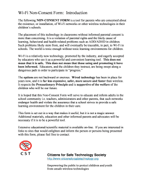 Wi-Fi Non-Consent Form