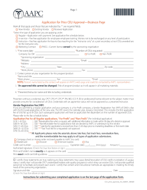 AAPC Prior CEU Approval Application