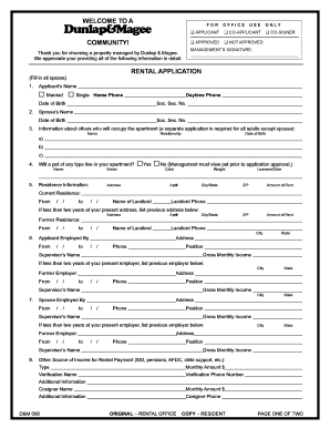 Rental Application Form
