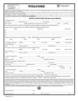 Rental Application Form