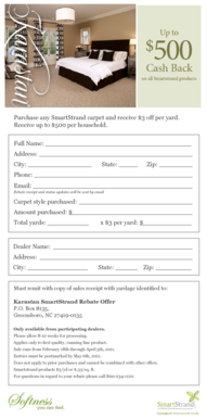 SmartStrand Carpet Rebate Form