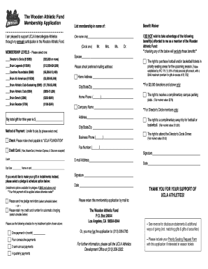UCLA Wooden Athletic Fund Membership Application