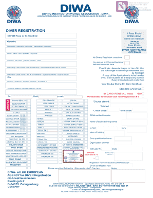 Diver Registration Form