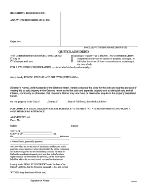California Quitclaim Deed