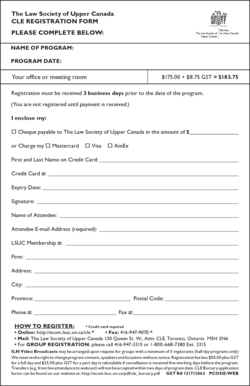 CLE Registration Form