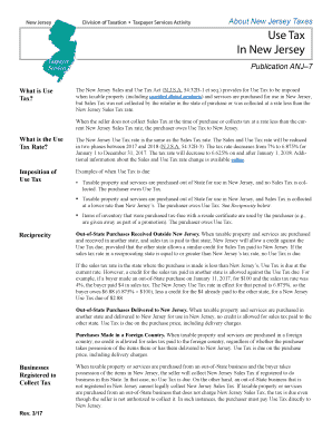 New Jersey Use Tax Form ST-18