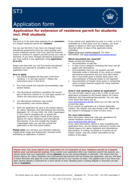 Application for Extension of Residence Permit for Students