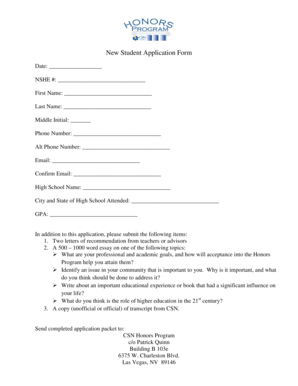 New Student Application (.pdf) - csn