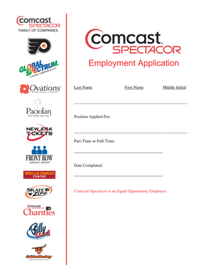 Comcast-Spectacor Employment Application