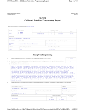 FCC Form 398 — Children's Television Programming Report