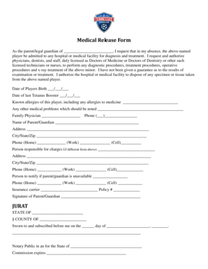 Medical Release Form JURAT