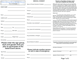 USA Wrestling Medical Consent Form