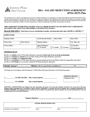 457(b) Salary Reduction Agreement