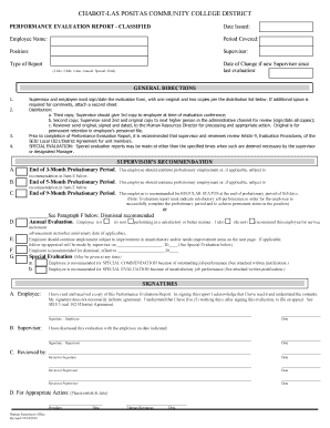 Classified Performance Evaluation Report