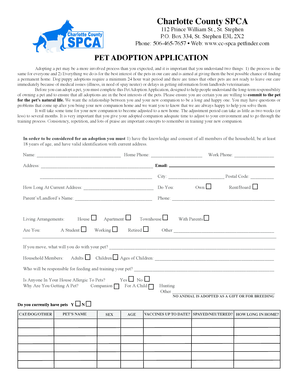 Pet Adoption Application