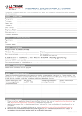 International Scholarship Application Form