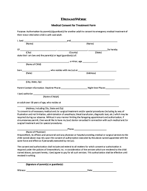 Medical Consent for Treatment Form