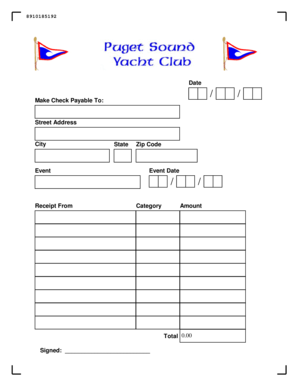 Event Donation Receipt