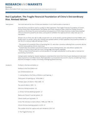 Red Capitalism Book Order Form