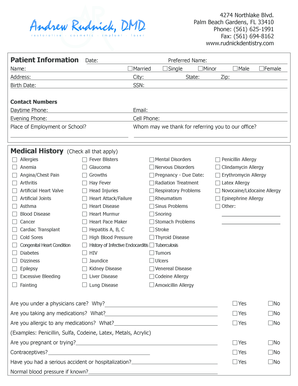 Patient Information Form