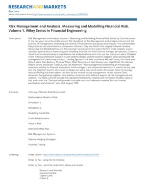 Risk Management and Analysis Volume 1